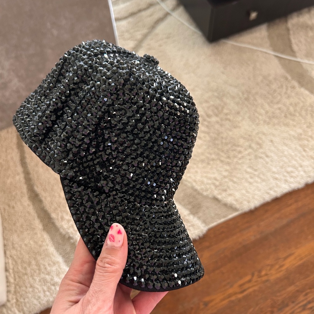 Black Rhinestone Cap - Picture 3 of 5